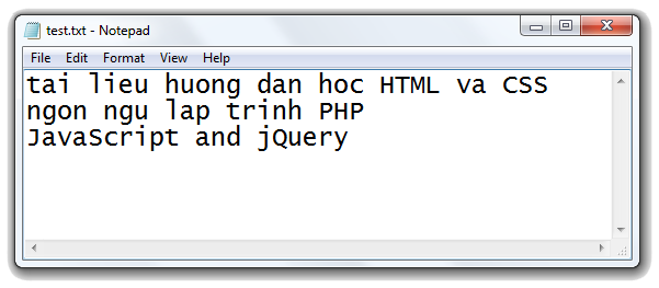 hàm fgets trong PHP